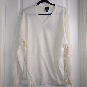 NWT Jos. A. Bank 100% Cashmere Stain Resistant V-Neck Sweater